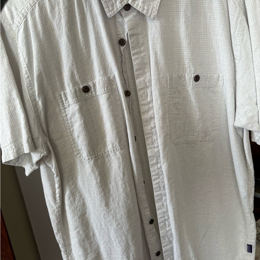 Patagonia Men's Cream Button-Down Shirt